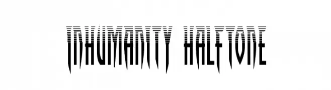 Inhumanity Halftone  Frei Schriftart Herunterladen