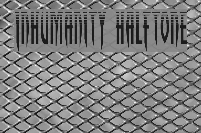Inhumanity Halftone Font examples