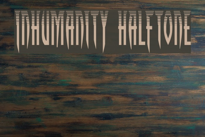 Inhumanity Halftone Font examples