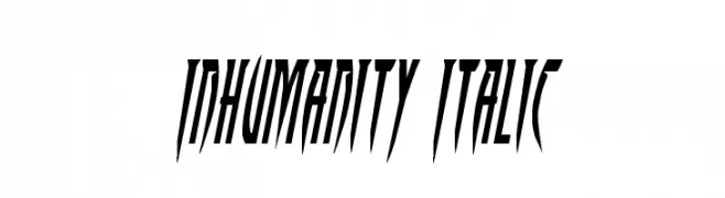 Inhumanity Italic  Frei Schriftart Herunterladen
