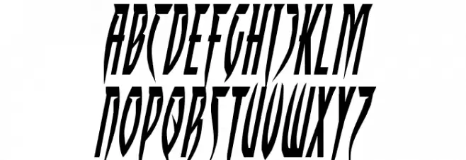 Inhumanity Italic フォント 大文字