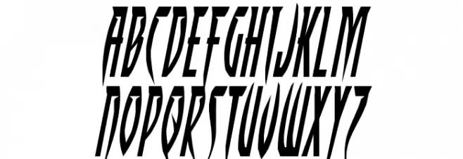 Inhumanity Italic Caratteri MINUSCOLO