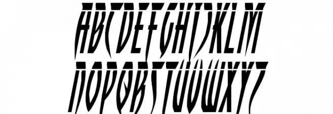 Inhumanity Laser Italic Шрифта ВЕРХНИЙ