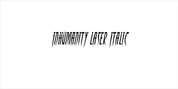 Inhumanity Laser Italic Logo