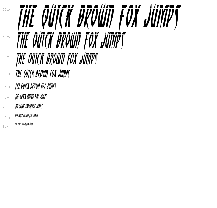 Inhumanity Laser Italic Waterfall