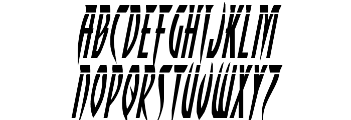 Inhumanity Laser Italic Font LOWERCASE