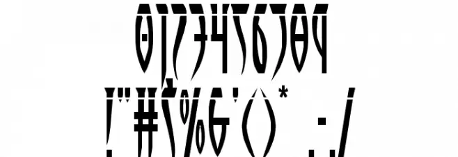 Inhumanity Laser Font OTHER CHARS