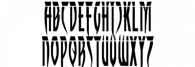 Inhumanity Laser Schriftart Groß