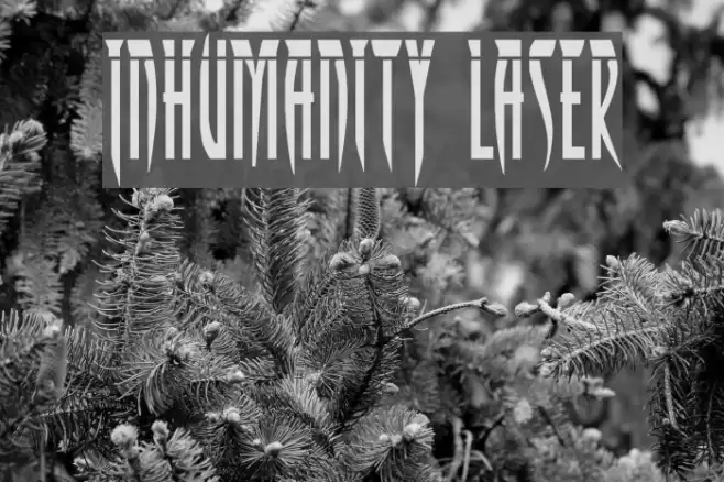 Inhumanity Laser Font examples