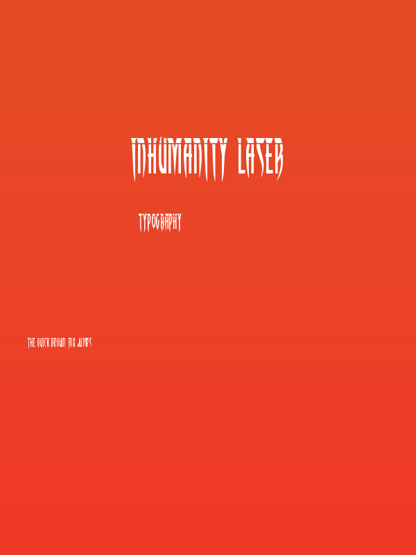 Inhumanity Laser Poster