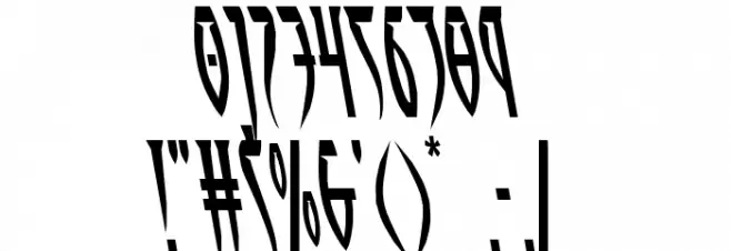 Inhumanity Leftalic Font OTHER CHARS