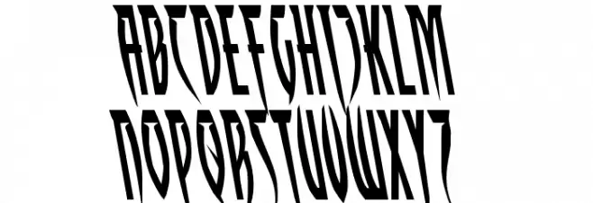 Inhumanity Leftalic Шрифта ВЕРХНИЙ