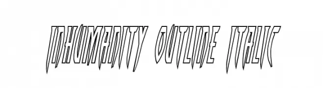 Inhumanity Outline Italic  les polices de caractères gratuit tlcharger