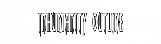 Inhumanity Outline  les polices de caractères gratuit tlcharger