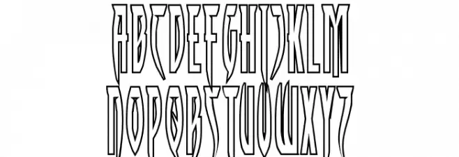 Inhumanity Outline Шрифта ВЕРХНИЙ