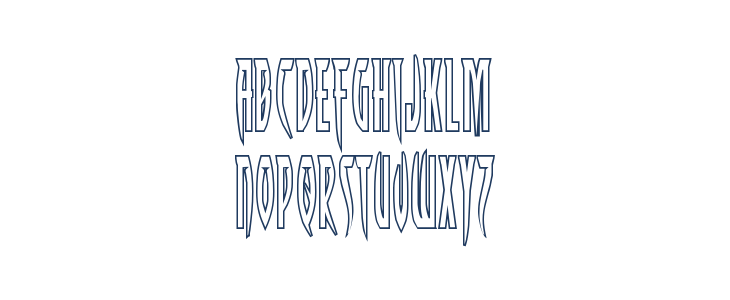 Inhumanity Outline Lowercase