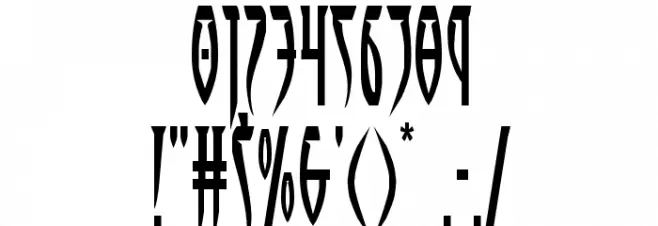 Inhumanity Font OTHER CHARS