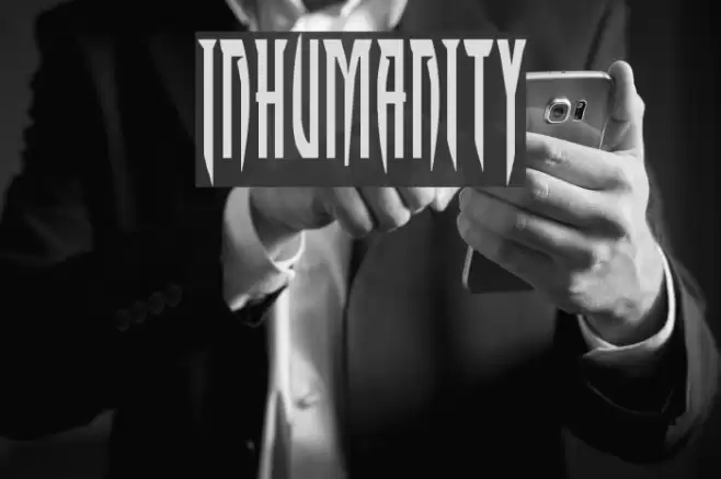 Inhumanity Font examples