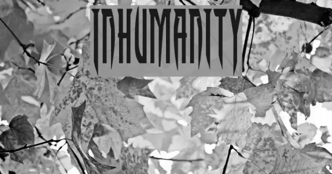 Inhumanity Font examples
