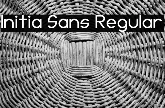 Initia Sans Regular Font examples