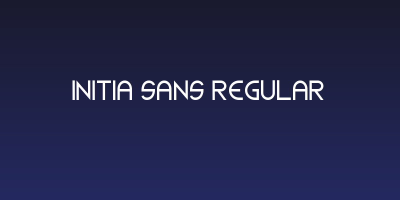 Initia Sans Regular Social Header