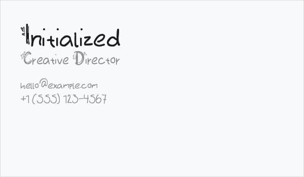 Initialized Business Card
