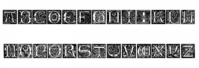 Initials TFB Font Litere mari