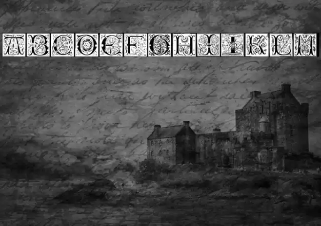 Initials TFB Font examples