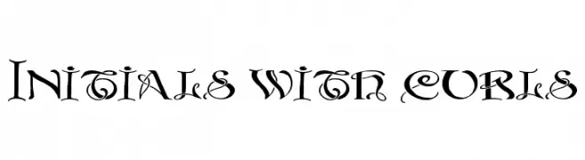 Initials with curls  font caratteri gratis