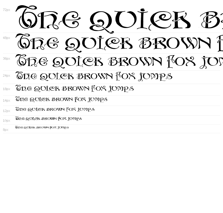 Initials with curls Waterfall