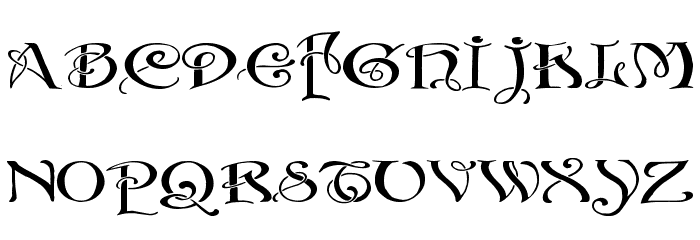 Initials with curls Font LOWERCASE