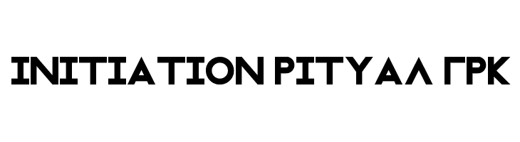 Initiation Ritual GRK Font