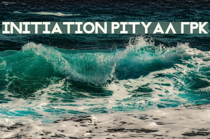 Initiation Ritual GRK Font examples