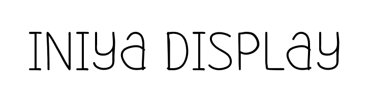 Iniya Display  Скачать бесплатные шрифты