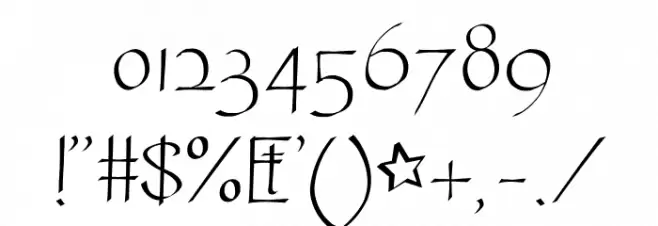 Ink Calligraphic Fonte OUTROS PERSONAGENS