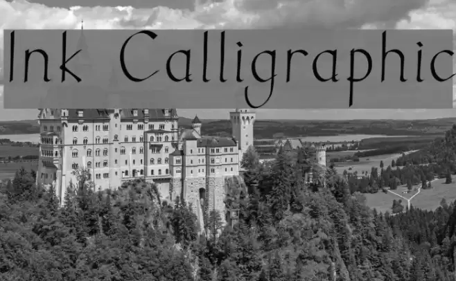 Ink Calligraphic Fonte examples