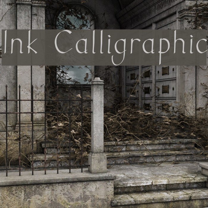 Ink Calligraphic Fonte examples