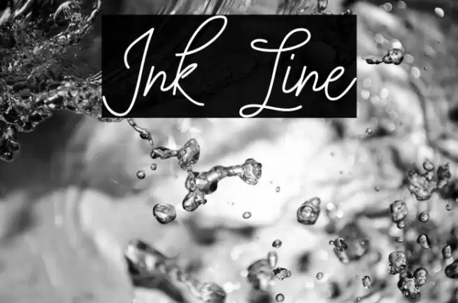 Ink Line Font examples