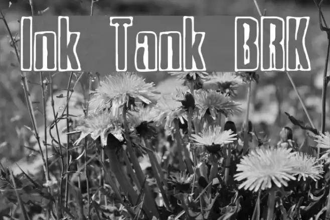 Ink Tank [BRK] Font examples