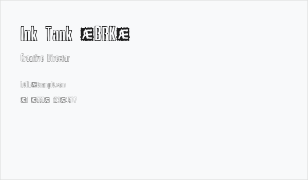 Ink Tank [BRK] Business Card
