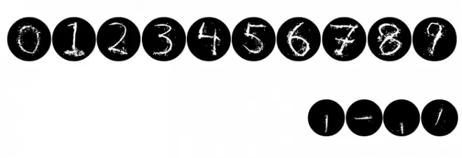 InkAlphabetInvers Font Alte caractere