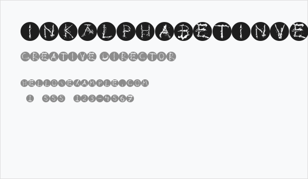 InkAlphabetInvers Business Card