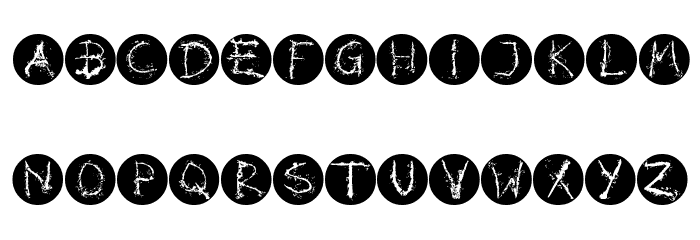 InkAlphabetInvers Font LOWERCASE