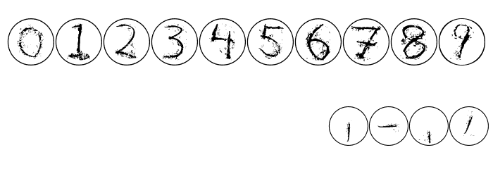 InkAlphabetRRings Font OTHER CHARS