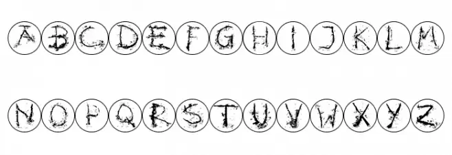 InkAlphabetRRings Polices MAJUSCULES