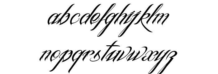 InkInTheMeat-Tial Font LOWERCASE