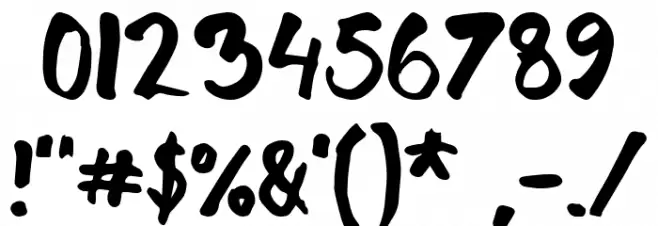 InkVerse Font Alte caractere