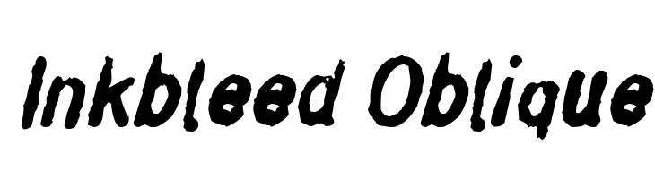 Inkbleed Oblique Font