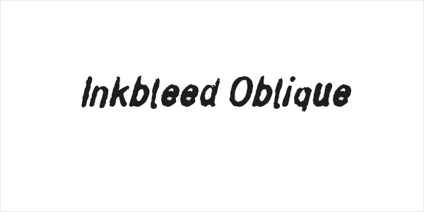 Inkbleed Oblique Logo