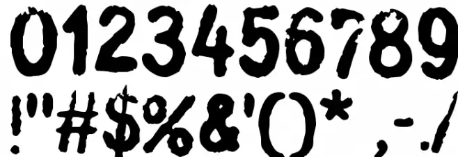 Inkbleed フォント その他の文字